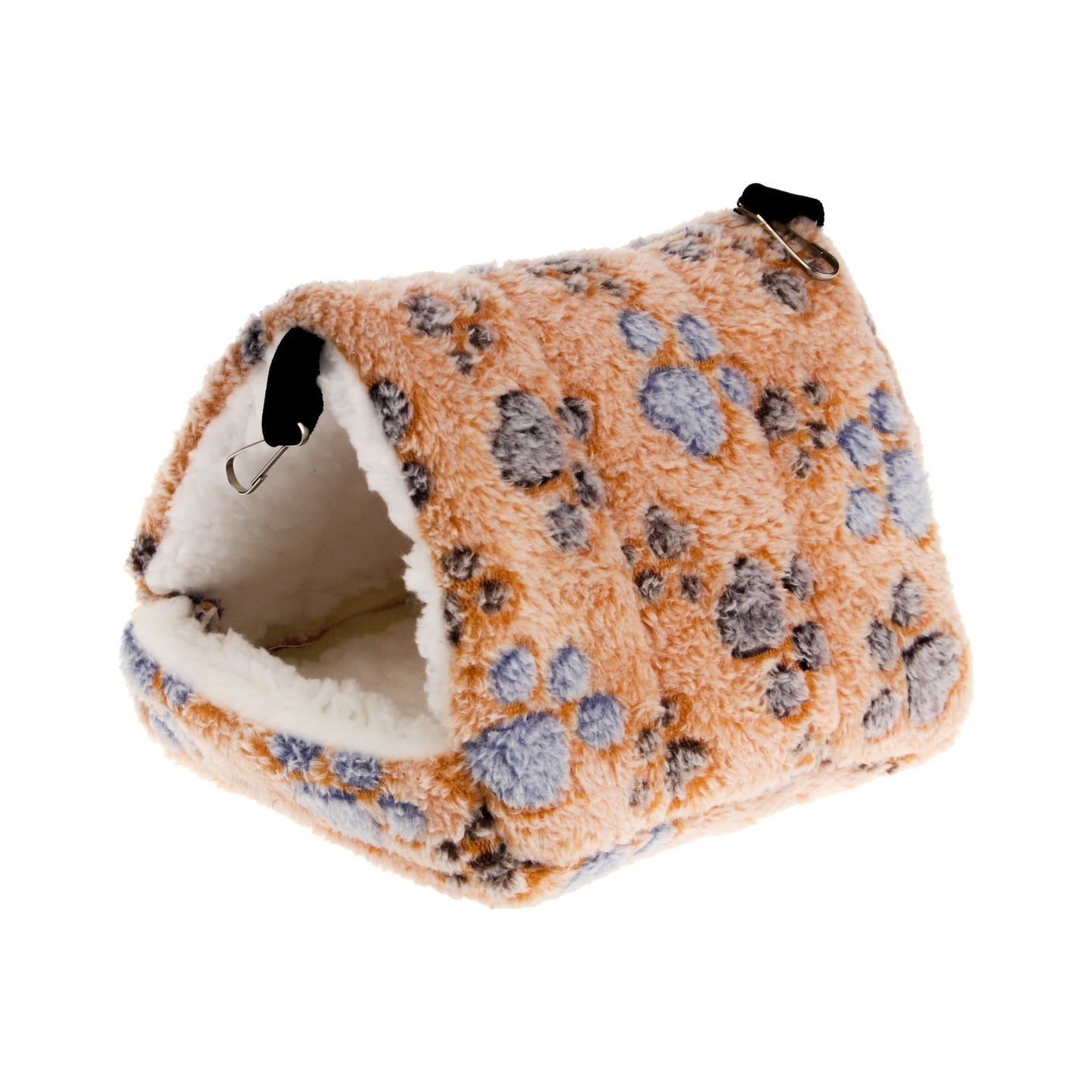 Warm Winter Nest voor Kleine Huisdieren – Flanellen Slaaphol met Haak