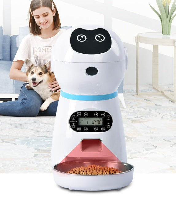 Slimme Automatische Voerdispenser – Met Timer, Spraakopname & Anti-blokkeersysteem