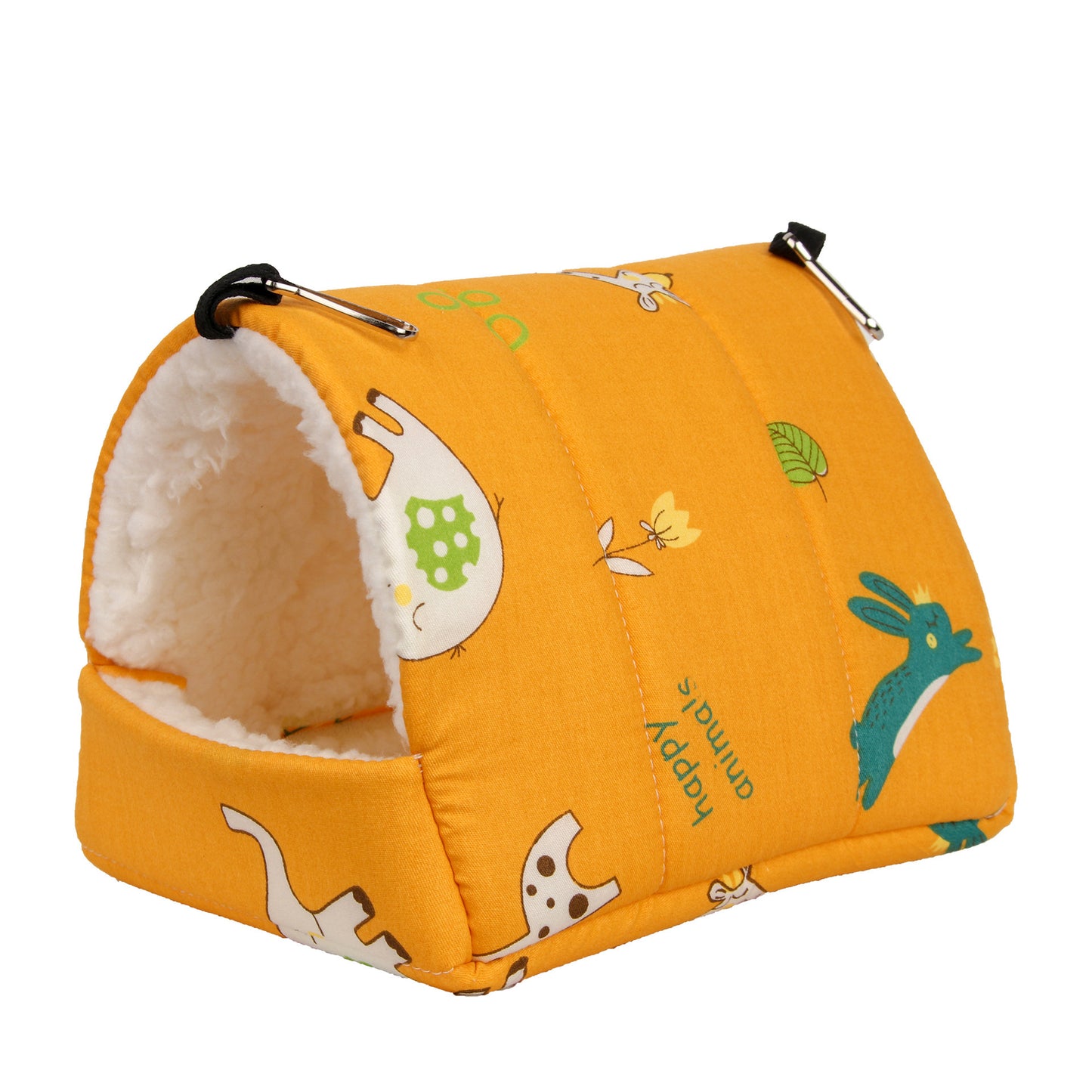 Warm Winter Nest voor Kleine Huisdieren – Flanellen Slaaphol met Haak