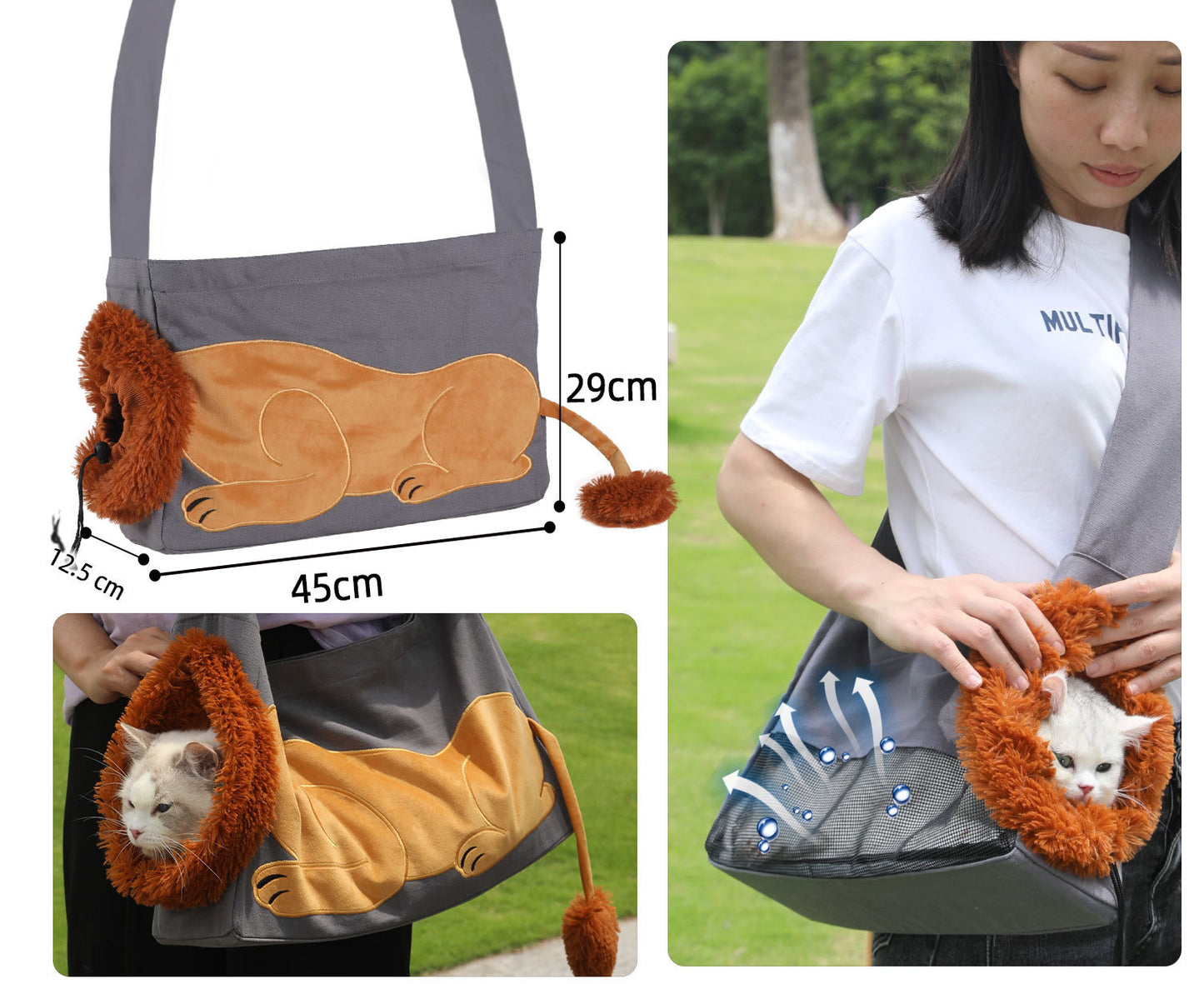 Opvouwbare Kattenrugzak – Ademend, Comfortabel & Cartoon-Design