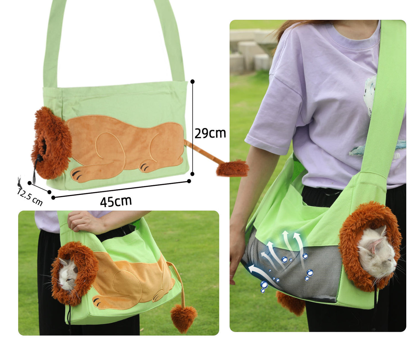 Opvouwbare Kattenrugzak – Ademend, Comfortabel & Cartoon-Design