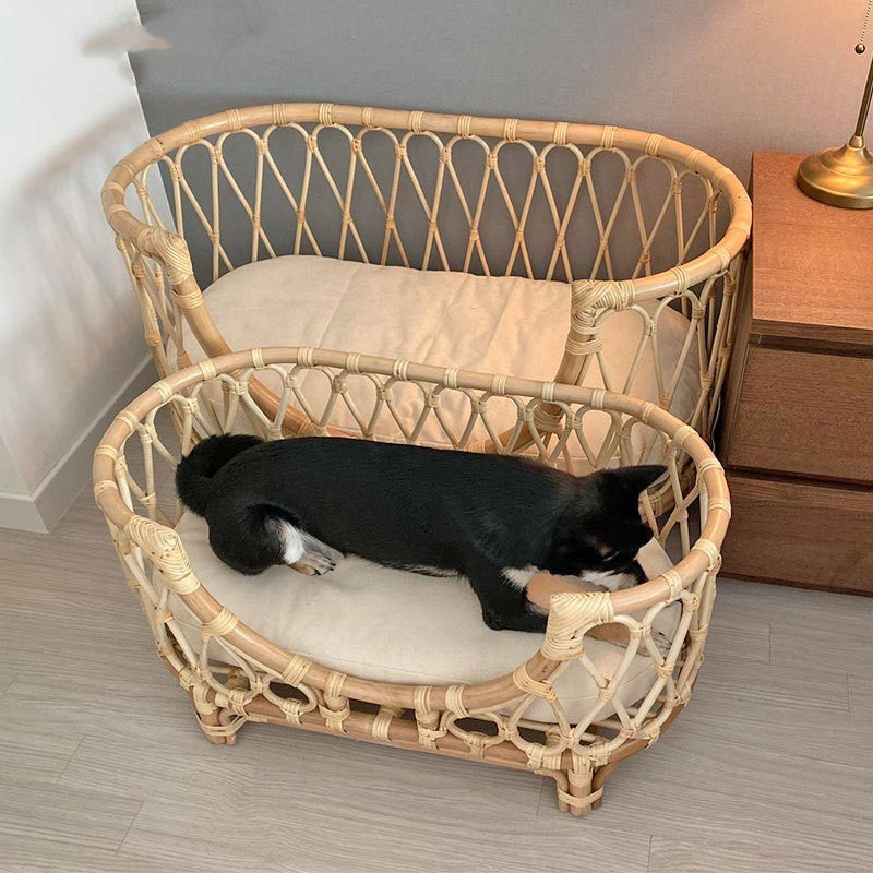 Handgemaakt Rotan Hondenbed – Luxe en Comfort in Één