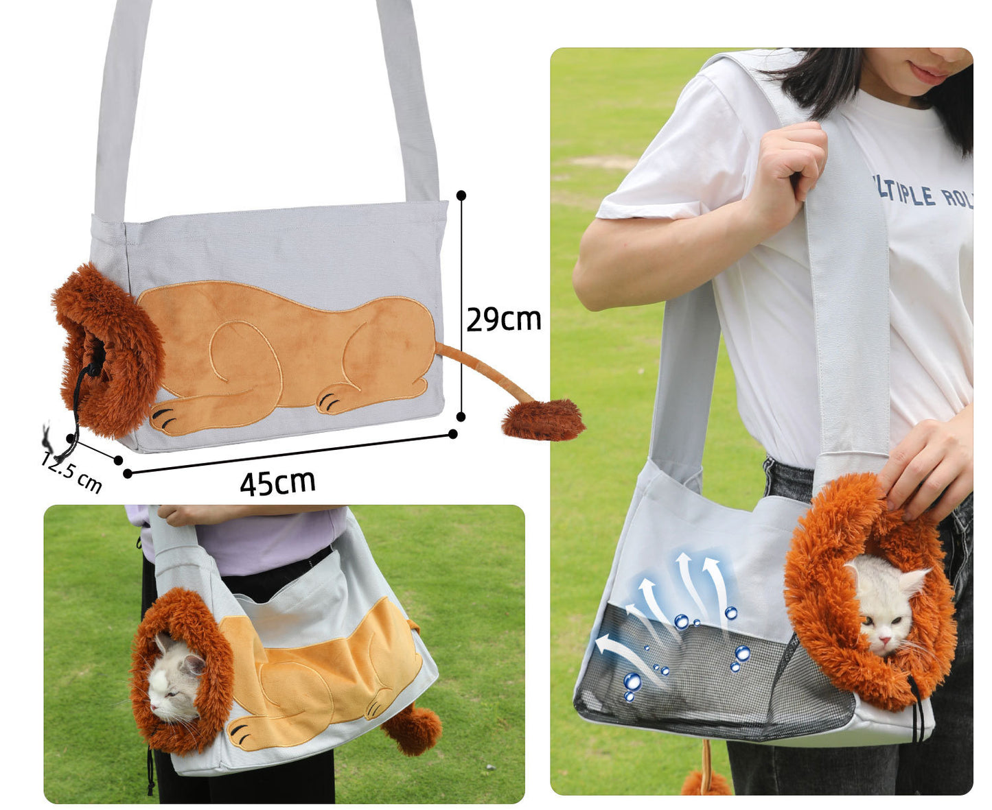 Opvouwbare Kattenrugzak – Ademend, Comfortabel & Cartoon-Design