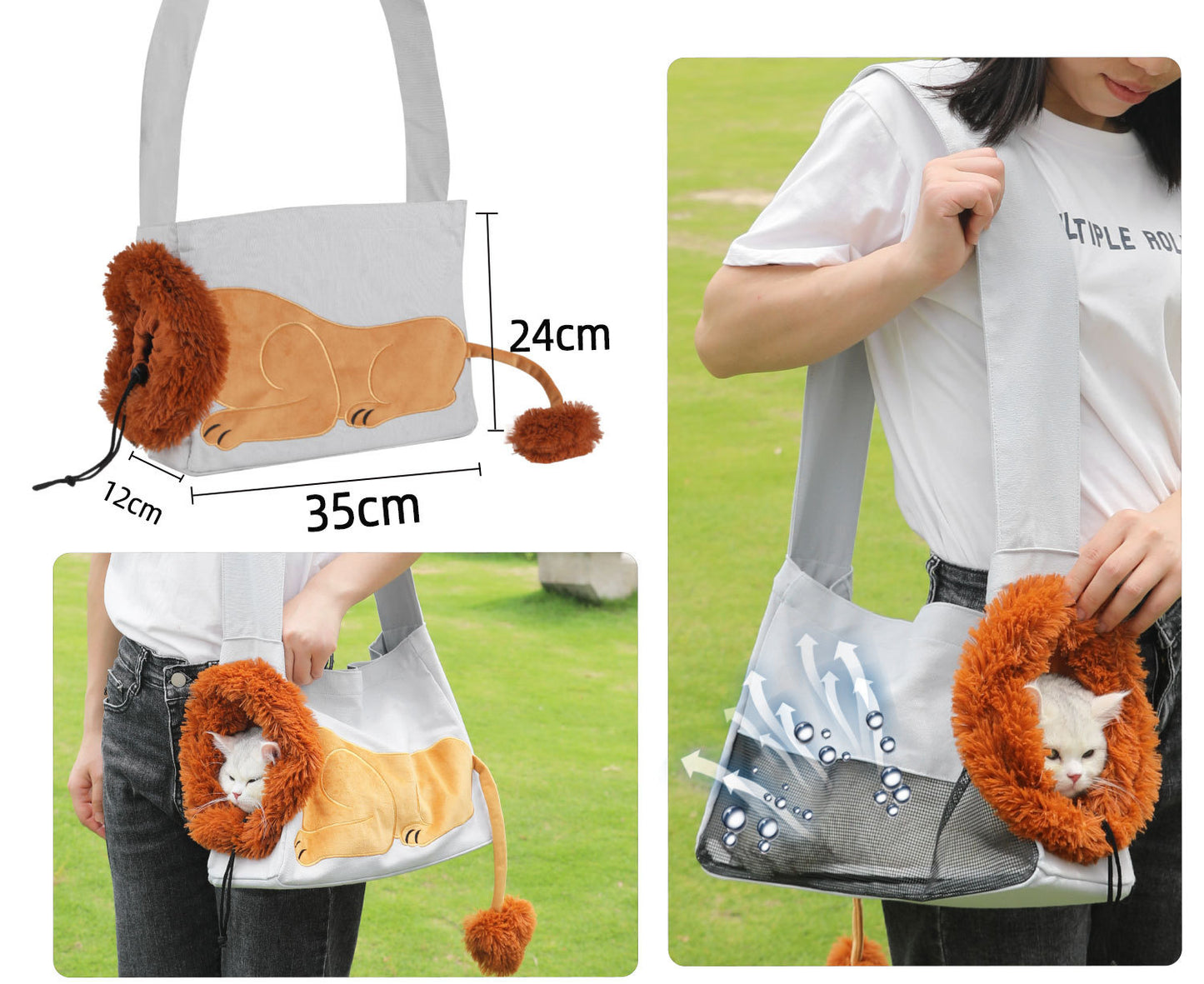 Opvouwbare Kattenrugzak – Ademend, Comfortabel & Cartoon-Design