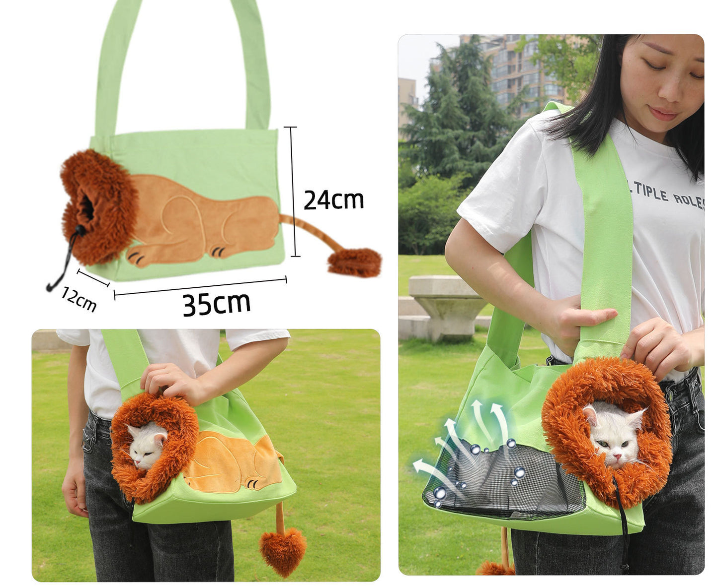Opvouwbare Kattenrugzak – Ademend, Comfortabel & Cartoon-Design