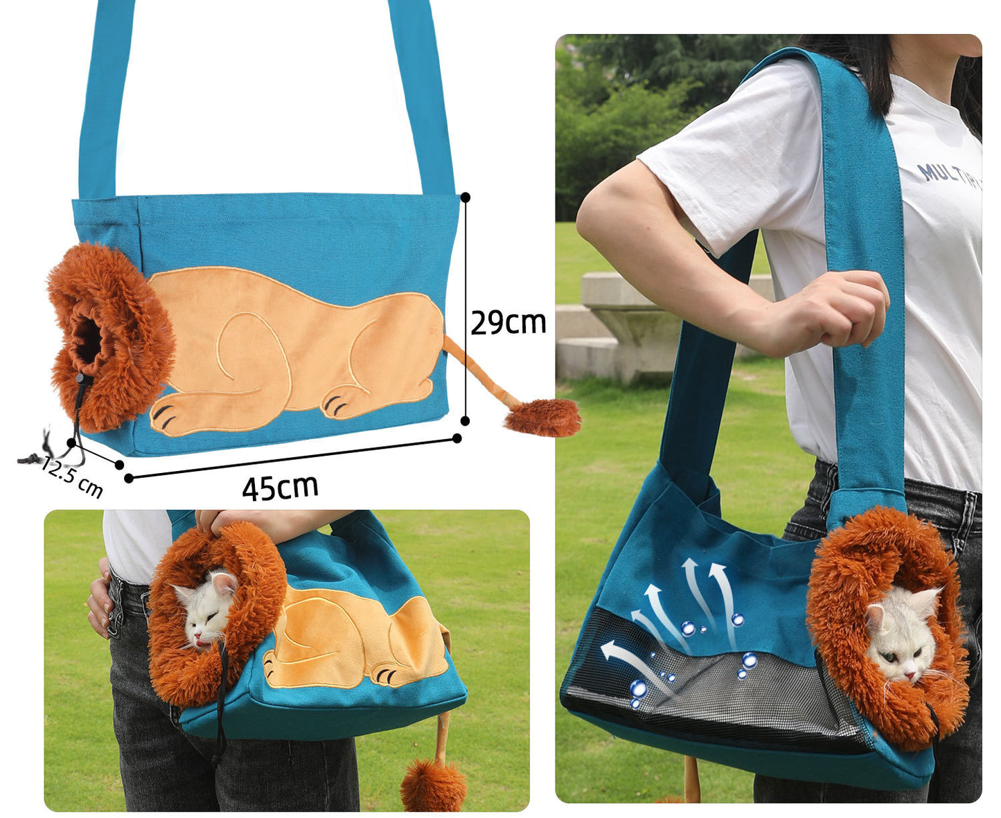 Opvouwbare Kattenrugzak – Ademend, Comfortabel & Cartoon-Design