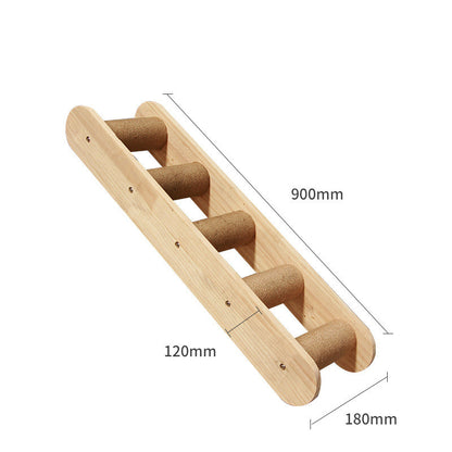 Kattenklimrek voor aan de Muur – Massief Hout, Modulair en Stijlvol