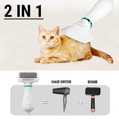 2-in-1 Föhn & Borstel – Voor Snelle en Zachte Vachtverzorging