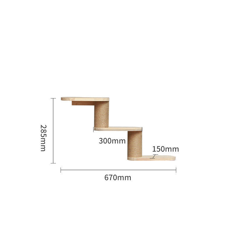 Kattenklimrek voor aan de Muur – Massief Hout, Modulair en Stijlvol