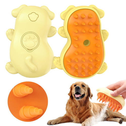 3-in-1 Stoomborstel voor Katten & Honden – Ontwarren, Reinigen & Masseren