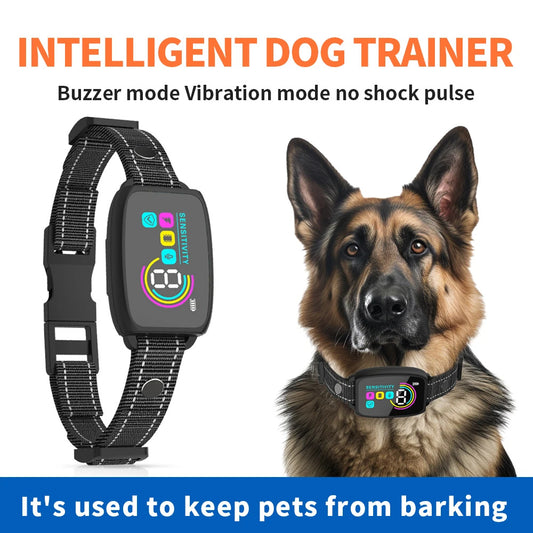 Slimme Anti-blafband voor Honden – Met LCD-display, Oplaadbaar & Waterdicht