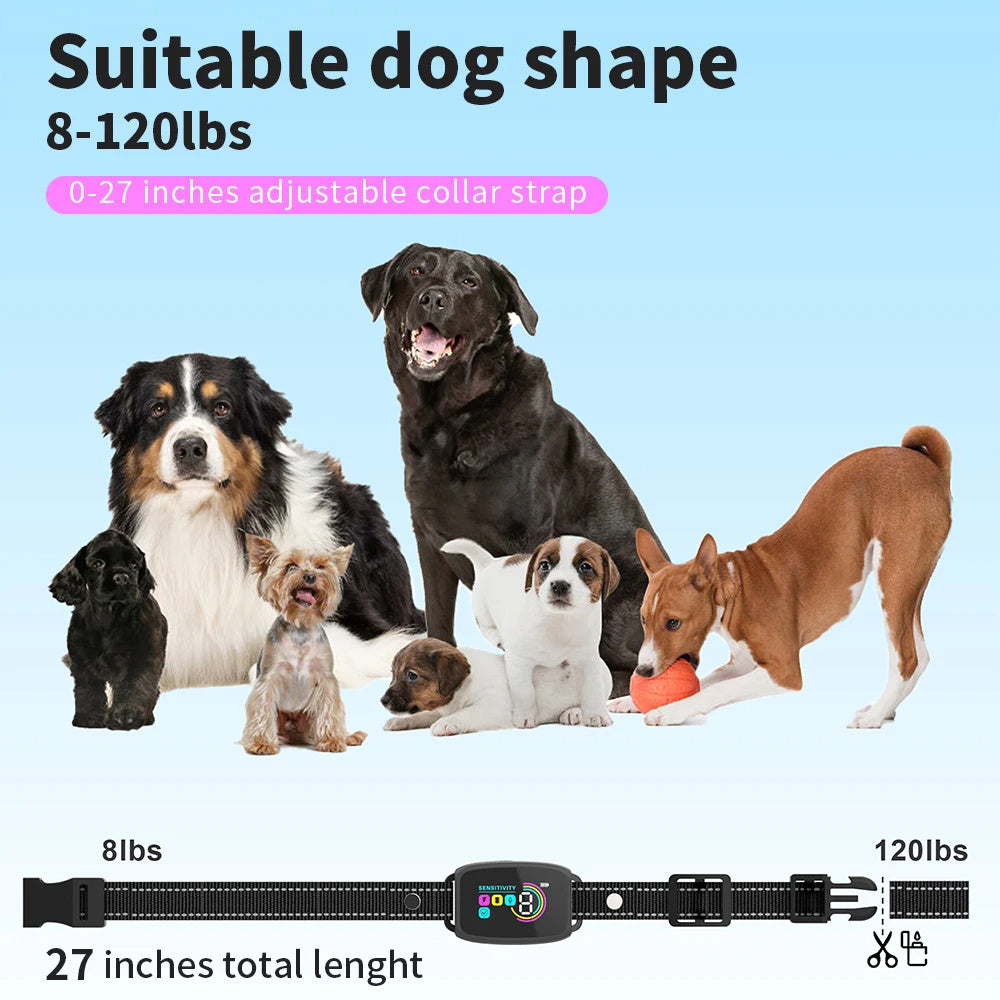Slimme Anti-blafband voor Honden – Met LCD-display, Oplaadbaar & Waterdicht