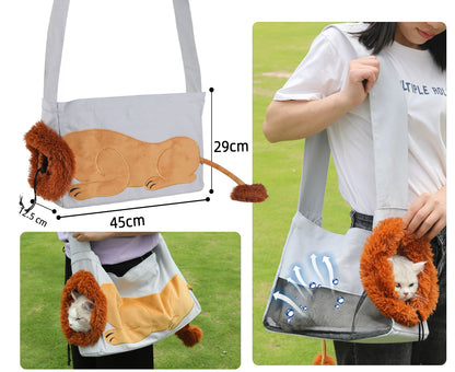 Opvouwbare Kattenrugzak – Ademend, Comfortabel & Cartoon-Design