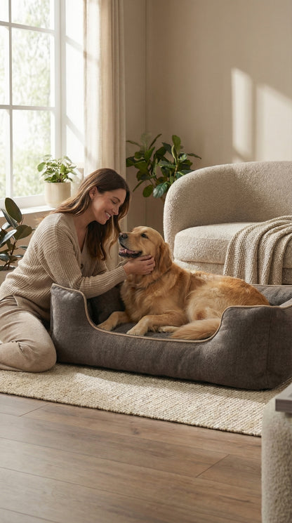 Warm Hondenbed – Wasbaar, Bijtbestendig & Comfortabel – afbeelding 1