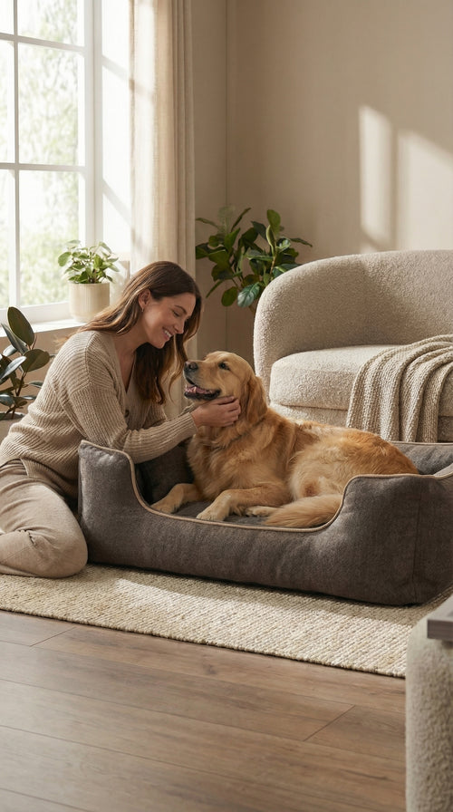 Warm Hondenbed – Wasbaar, Bijtbestendig & Comfortabel – afbeelding 1