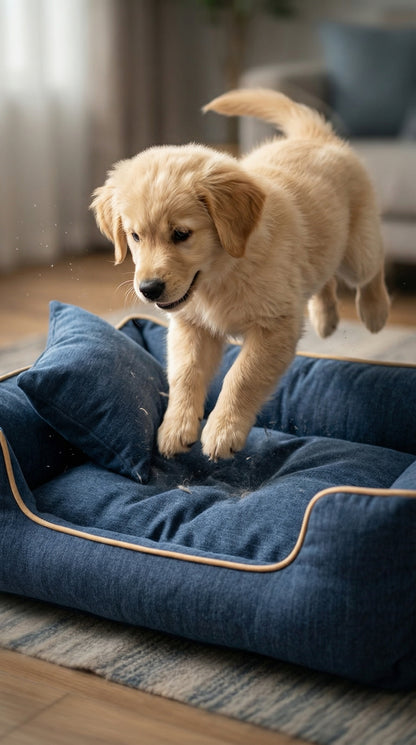 Warm Hondenbed – Wasbaar, Bijtbestendig & Comfortabel – in gebruik