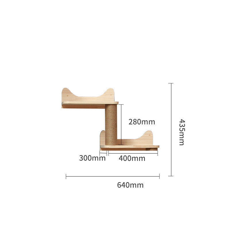 Kattenklimrek voor aan de Muur – Massief Hout, Modulair en Stijlvol