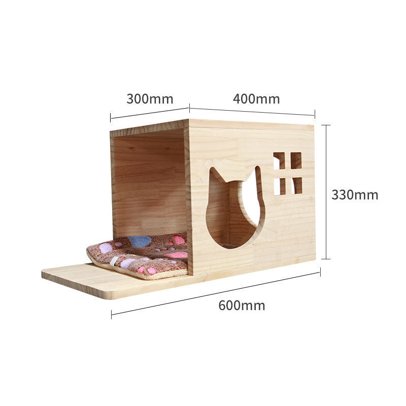 Kattenklimrek voor aan de Muur – Massief Hout, Modulair en Stijlvol