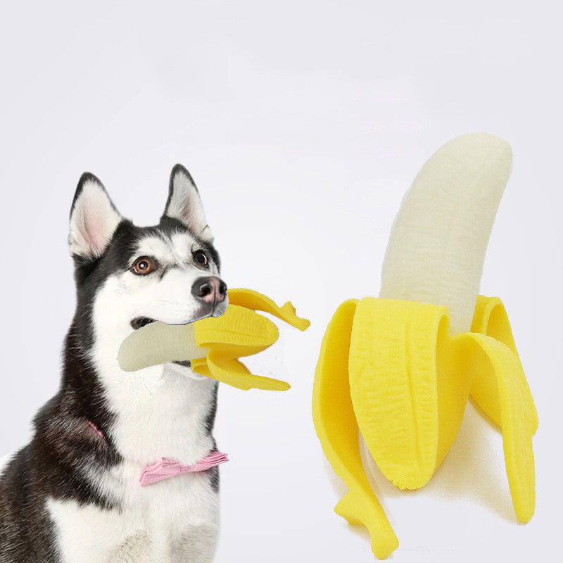 Banaan Knijpspeeltje voor Huisdieren – Speels, Stevig & Stressverlagend