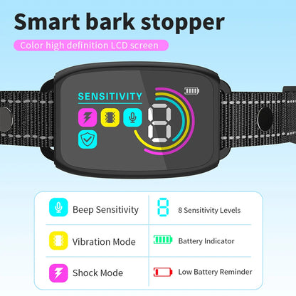 Slimme Anti-blafband voor Honden – Met LCD-display, Oplaadbaar & Waterdicht