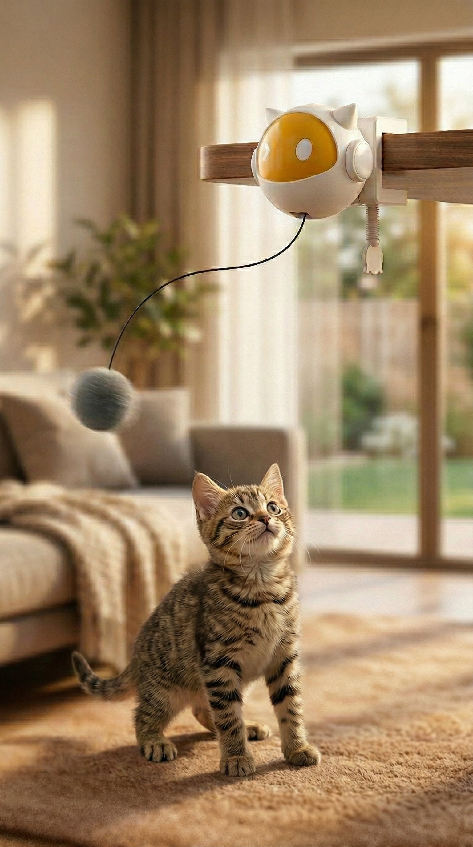 Automatisch Interactief Kattenspeeltje – Beweegt Zelf, Geen Hand Nodig – close-up