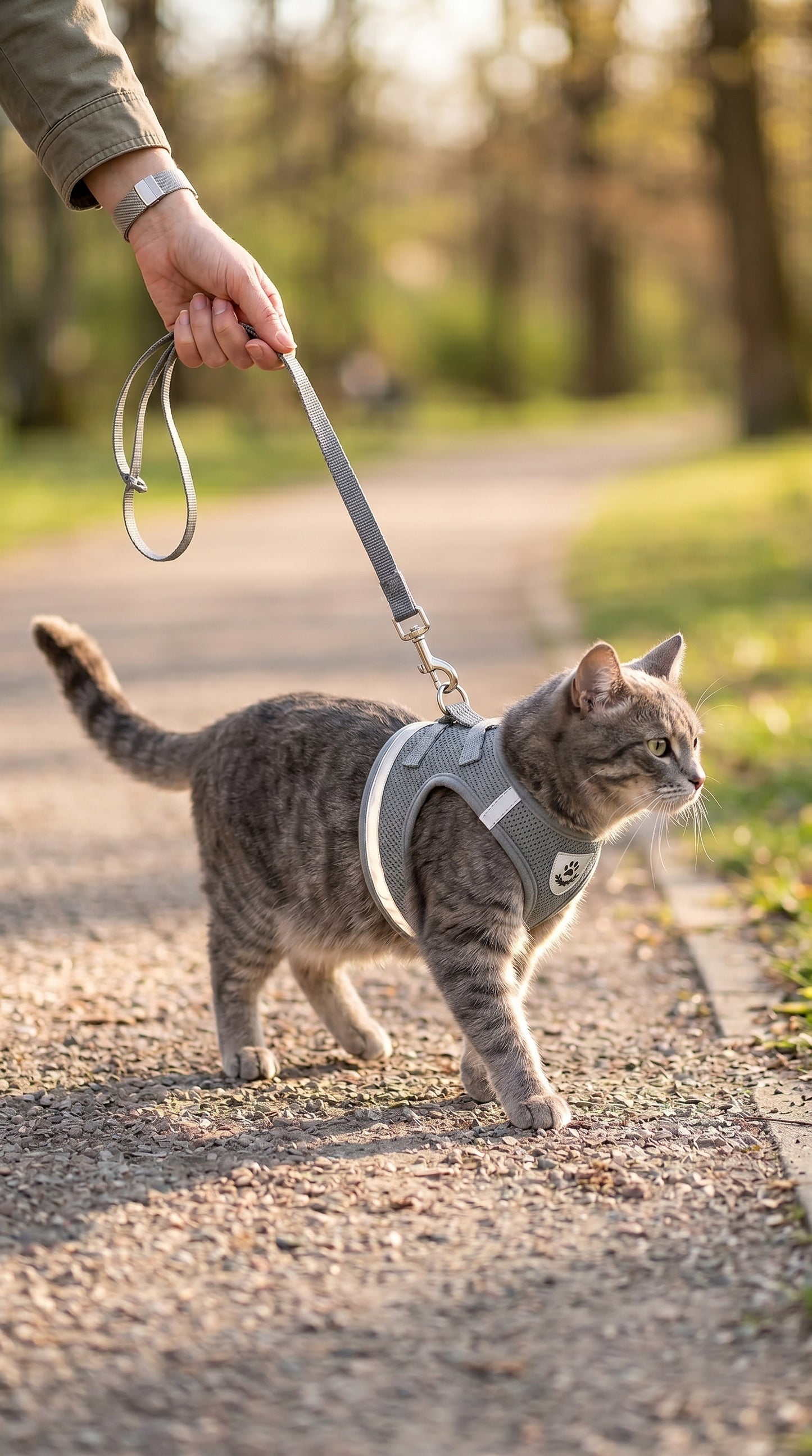 Katten Harnas met Lijn – vooraanzicht