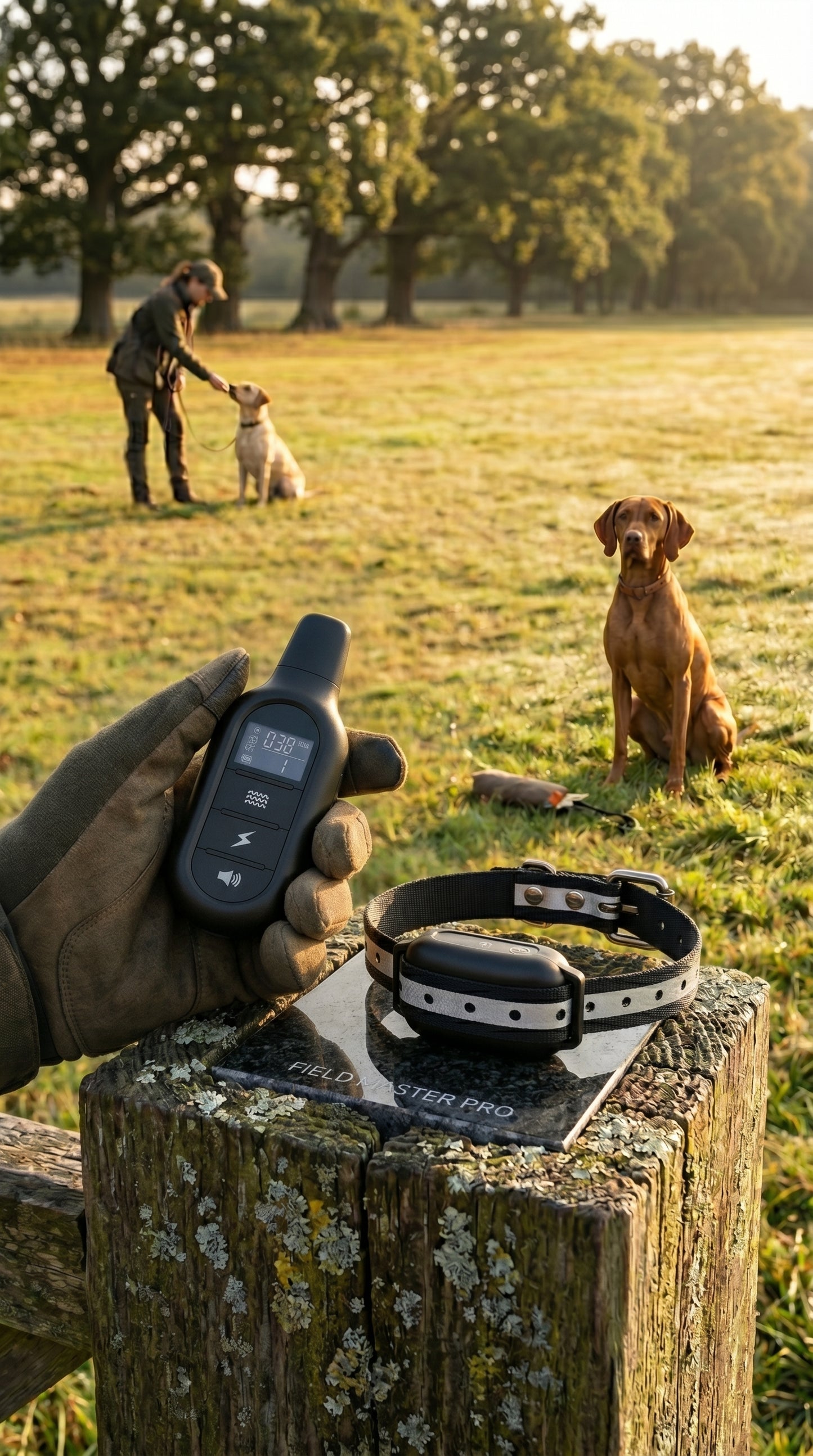 Afstandsbediende Trainingshalsband voor Honden – Met Trilling en Schokfunctie – zijaanzicht