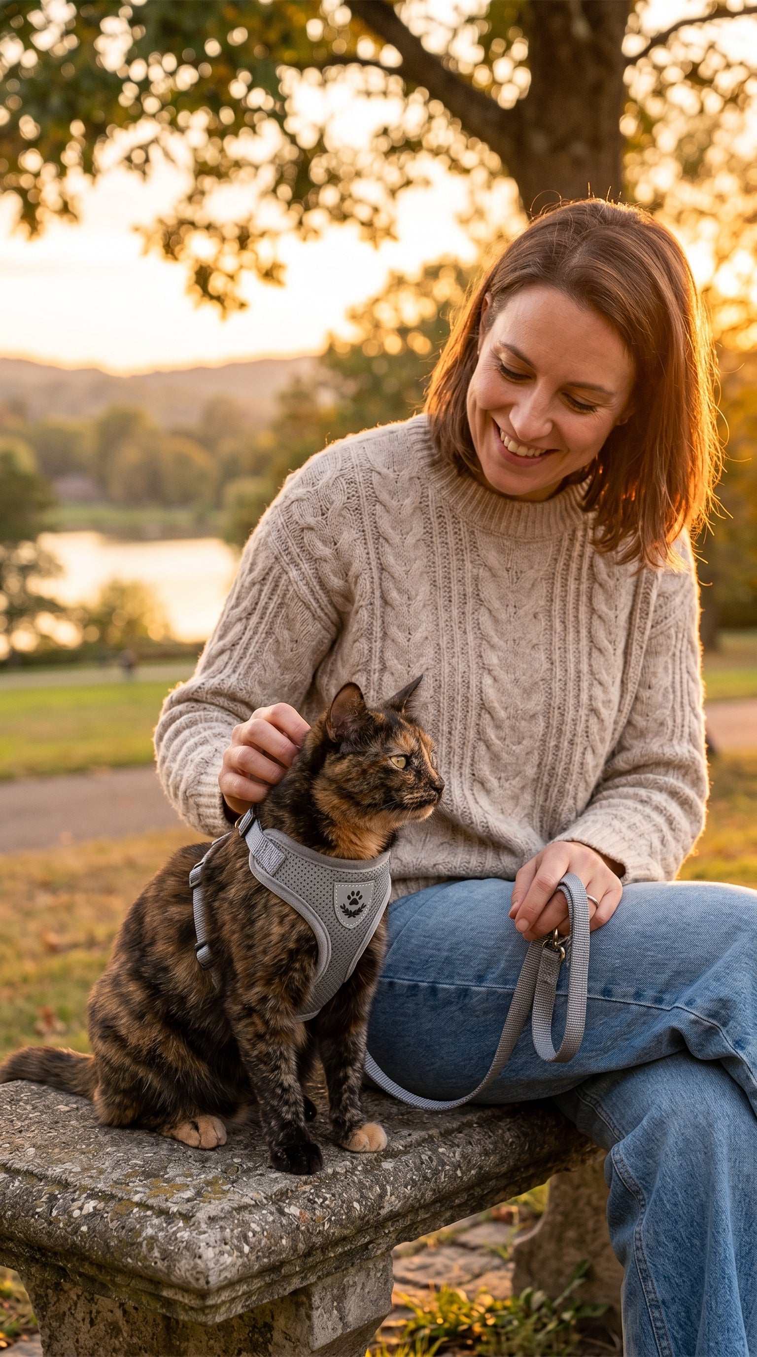 Katten Harnas met Lijn – detail